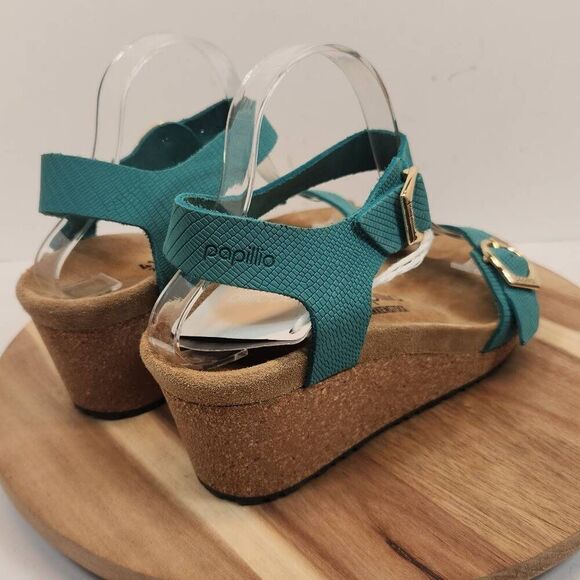 Papillio by Birkenstock Soley Embossed Ankle Strap Wedge Sandals size 10 - 10.5 - Picture 5 of 12